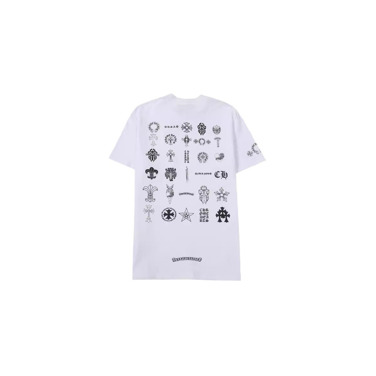Chrome Heart T Shirts T-Shirts Trendy logo print crew neck short sleeves
