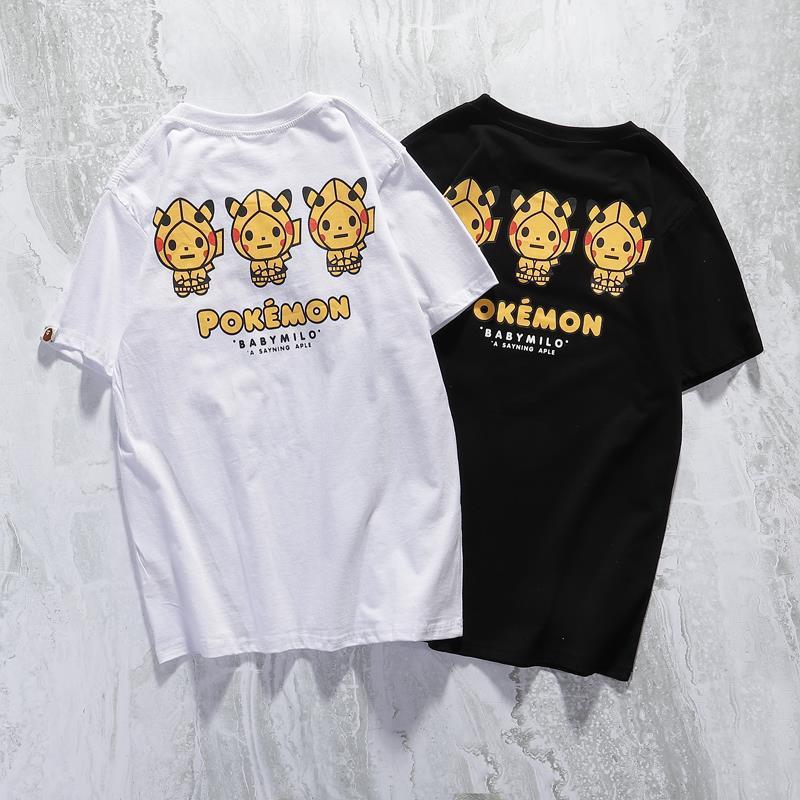 Bathing Ape T-Shirt Summer Casual Cartoon Anime Pullover Short Sleeve Round Neck T-shirt