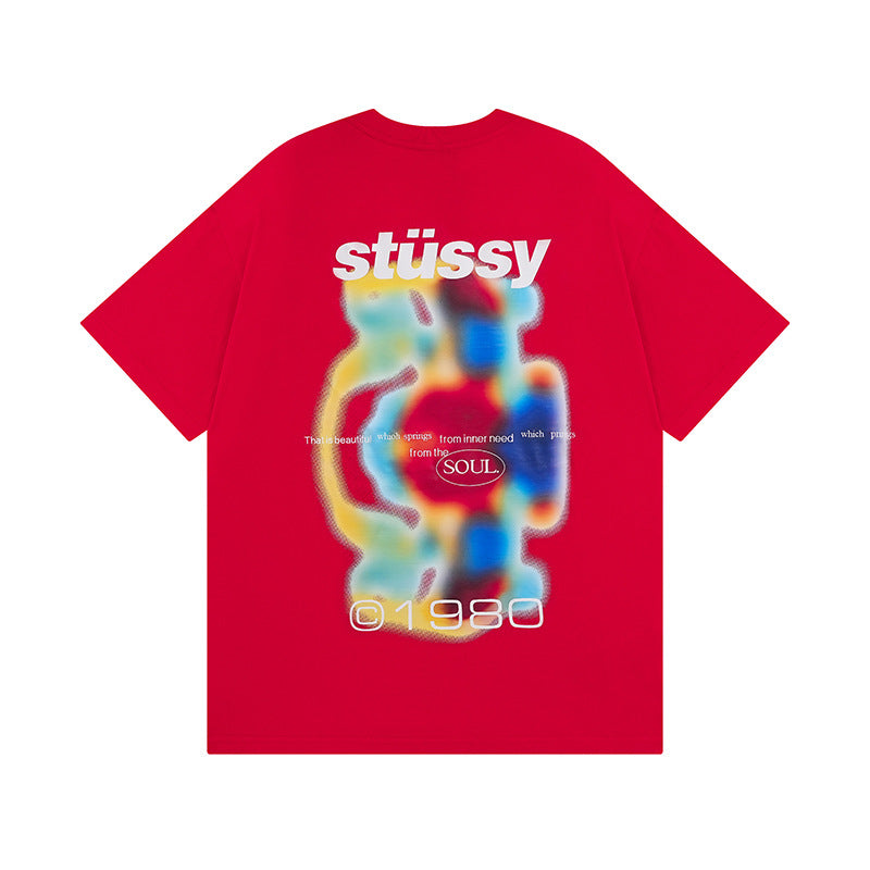 Stussy T-Shirts Casual Loose Couple T-Shirts