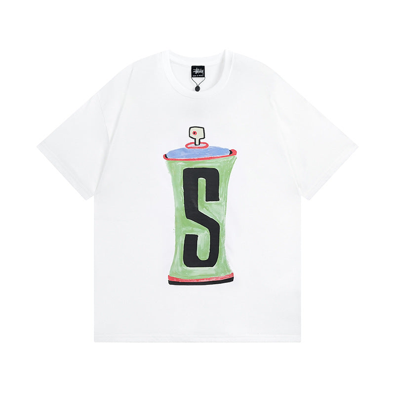 Stussy T-Shirts Casual Loose Couple T-Shirts
