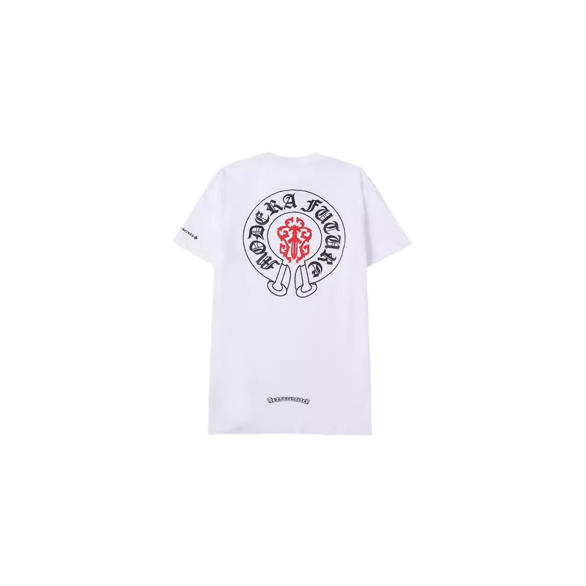 Chrome Heart T Shirts Croix Cross Color Leather Printed Short Sleeve T-Shirt