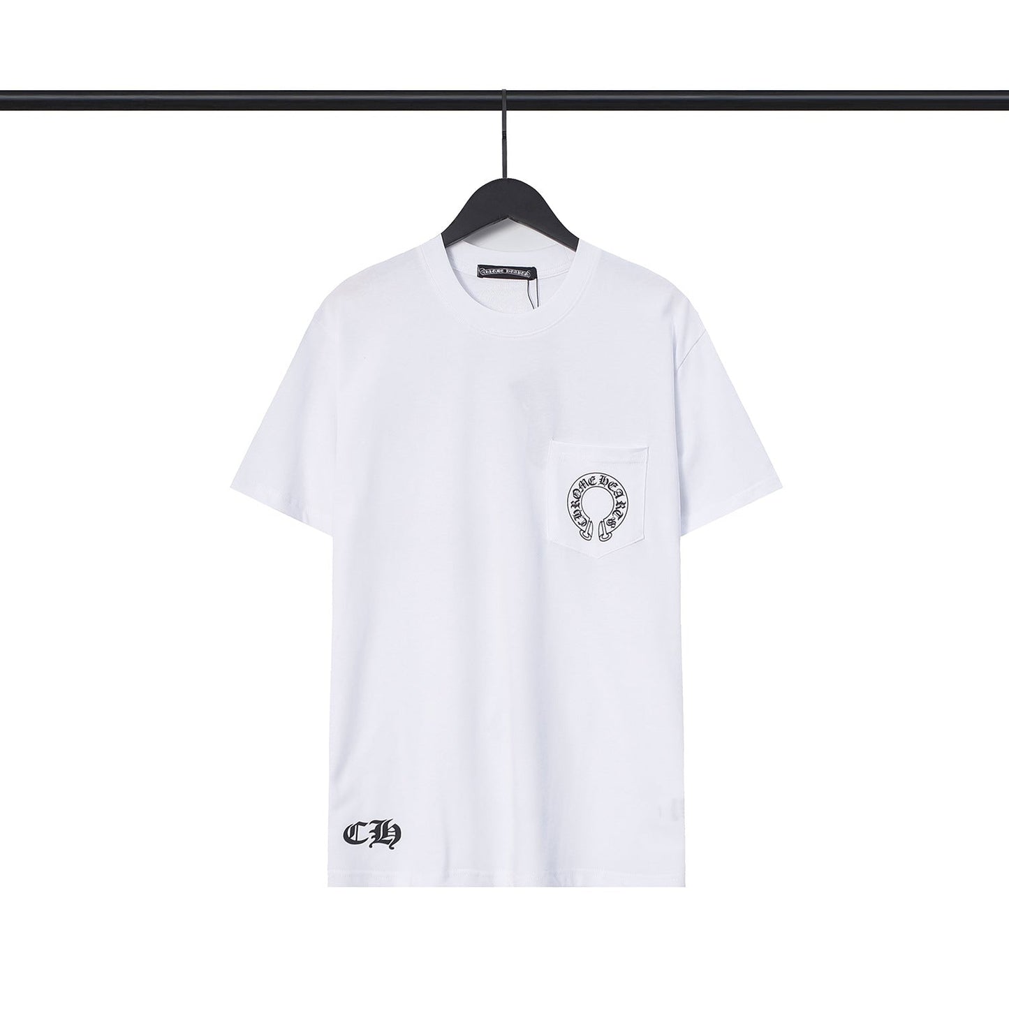 Chrome Heart T Shirts Croix Cross Leather Printed Short Sleeve T-Shirt