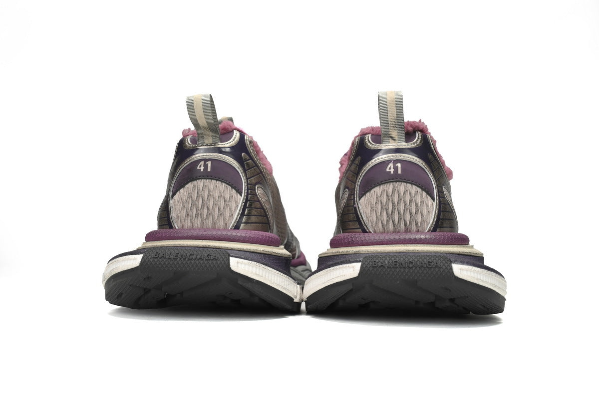Balenciaga 3XL men's shoes Track Sneaker ¨C Low-Top Chunky Sole balenciaga runners Grey-purple