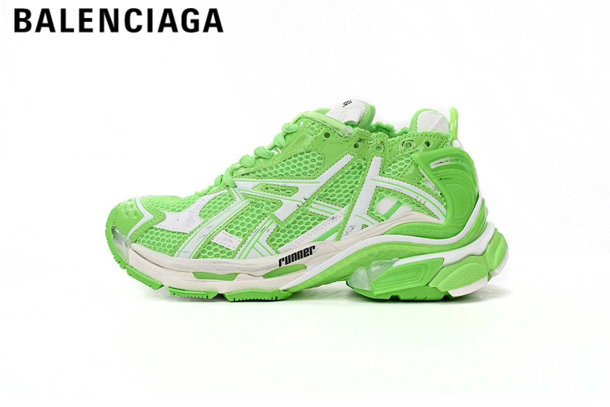 Balenciaga Runner men's shoes  women sneakers ¡ª Green / White