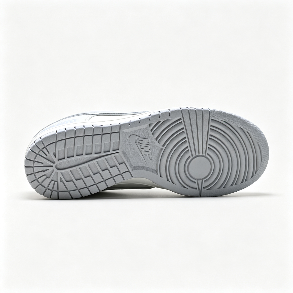 Nike Dunk Low 'Light Grey Swoosh' ¨C White Leather Low-Top Sneakers