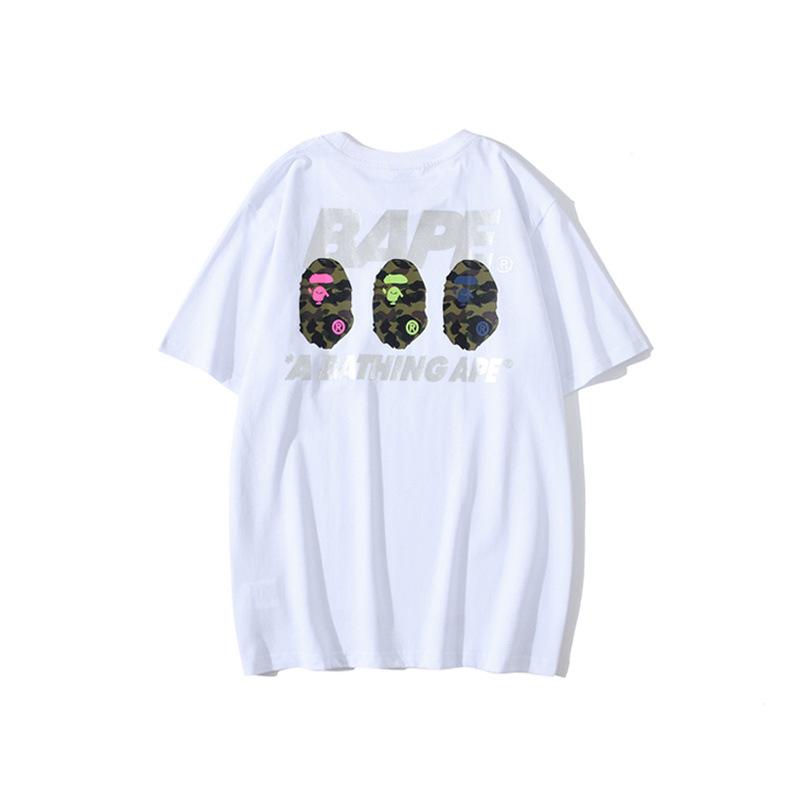 Bathing Ape T-Shirt Summer Men's and Women's Short-Sleeved Top