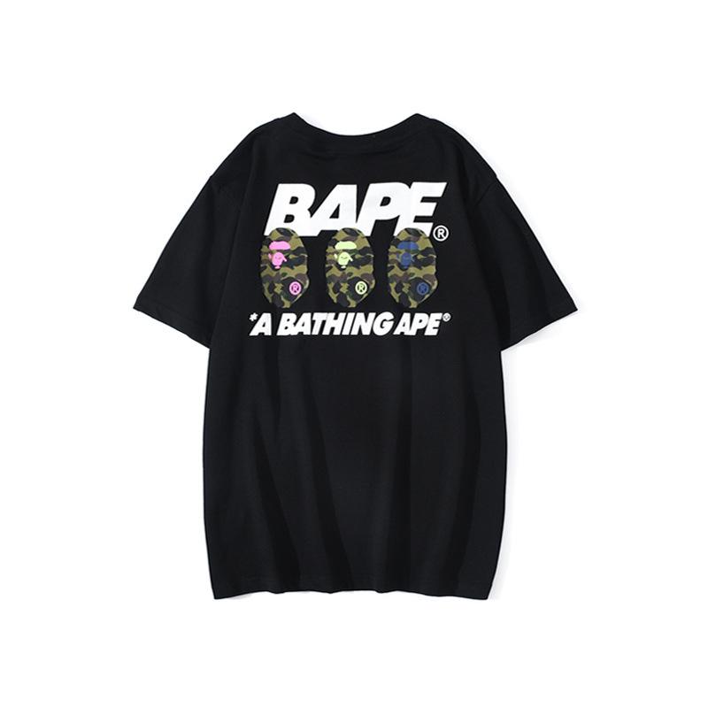 Bathing Ape T-Shirt Summer Men's and Women's Short-Sleeved Top