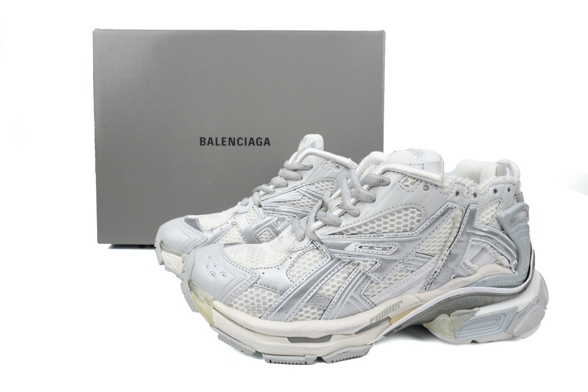 Balenciaga men's shoes Track  Runner Sneaker ¨C Distressed Low-Top  balenciaga runners White