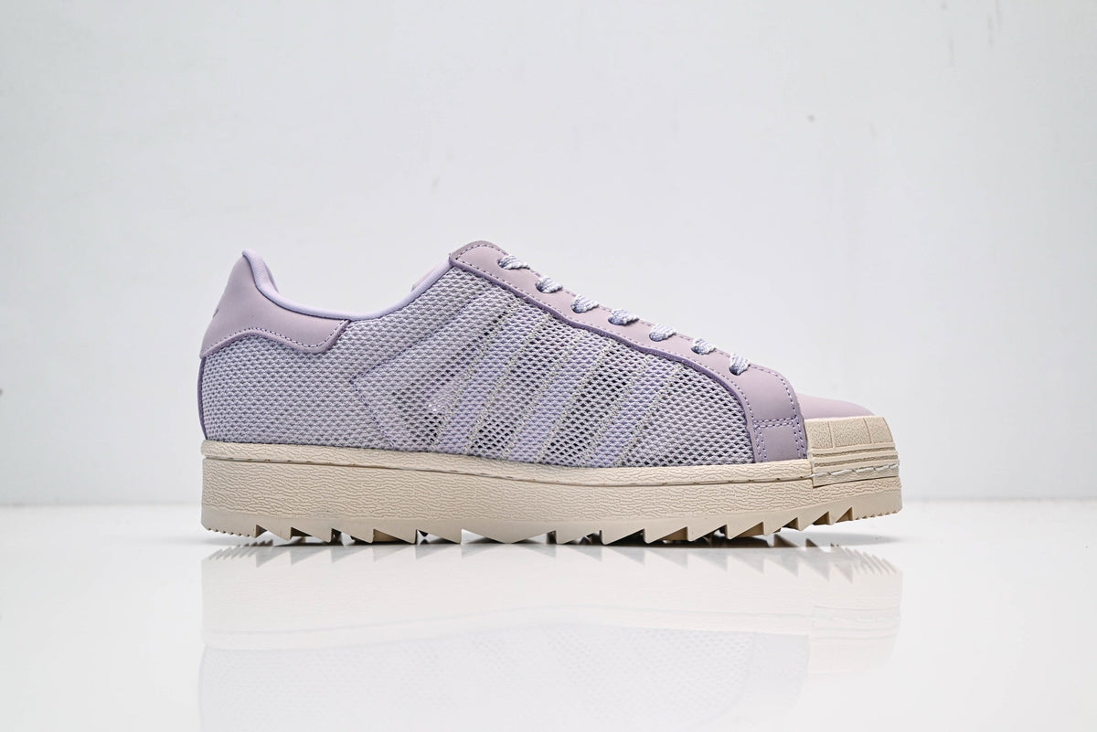 adidas Originals Superstar ¨C Light Purple Mesh Upper with Beige Shell Toe