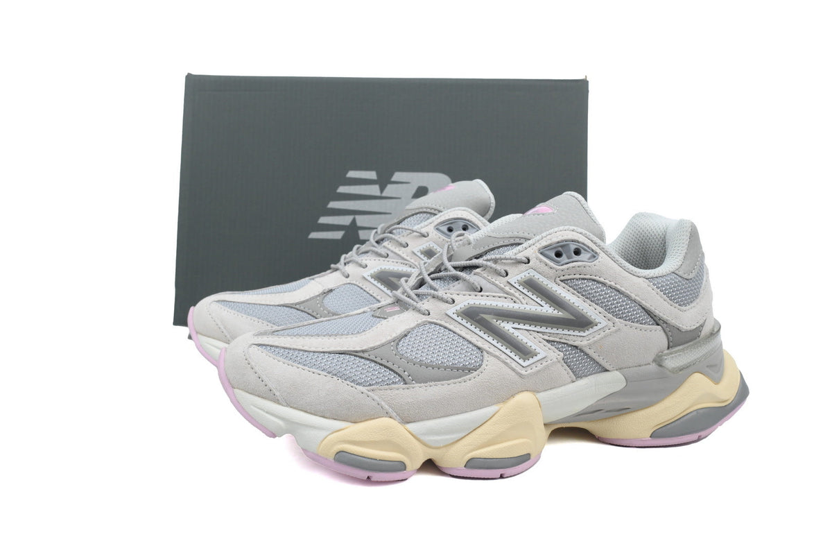 New Balance 9060 Women's & Men's Grey Cream Lilac Chunky Retro Sneakers