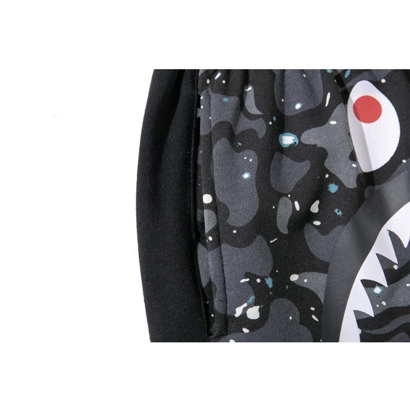 Bathing Ape Pant Shark Head Print Luminous Starry Sky Trousers Men's and Women's Casual Pants Sweatpants