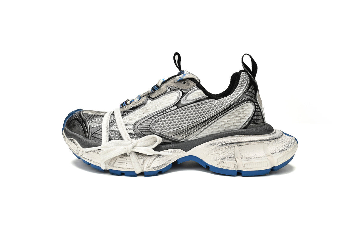 Balenciaga 3XL  men's shoes Track   Sneaker ¨C Low-Top Chunky Sole  balenciaga runners White and blue