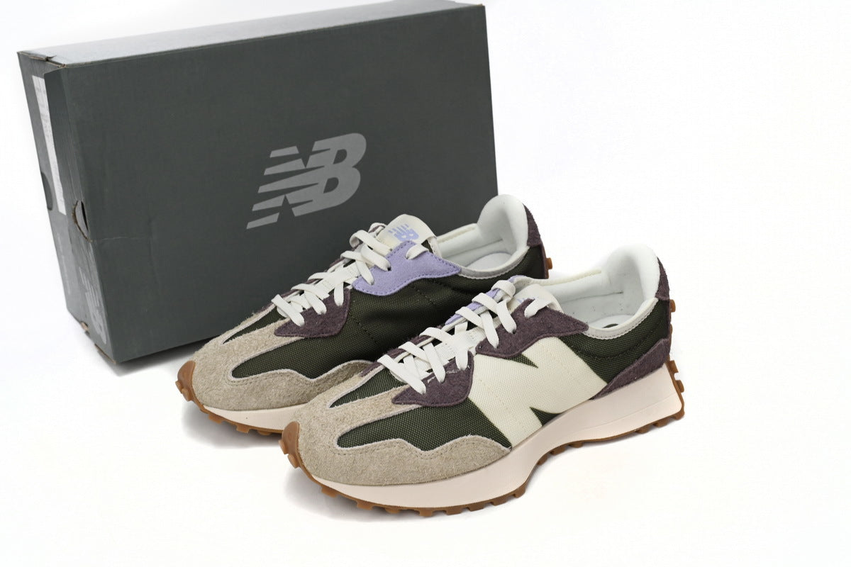 New Balance 327 Olive Beige Purple Women's & Men's Retro Lifestyle Sneakers