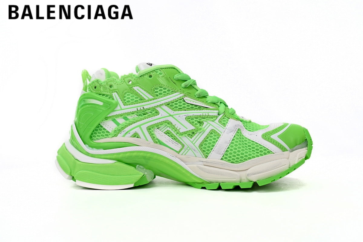Balenciaga Runner men's shoes  women sneakers ¡ª Green / White