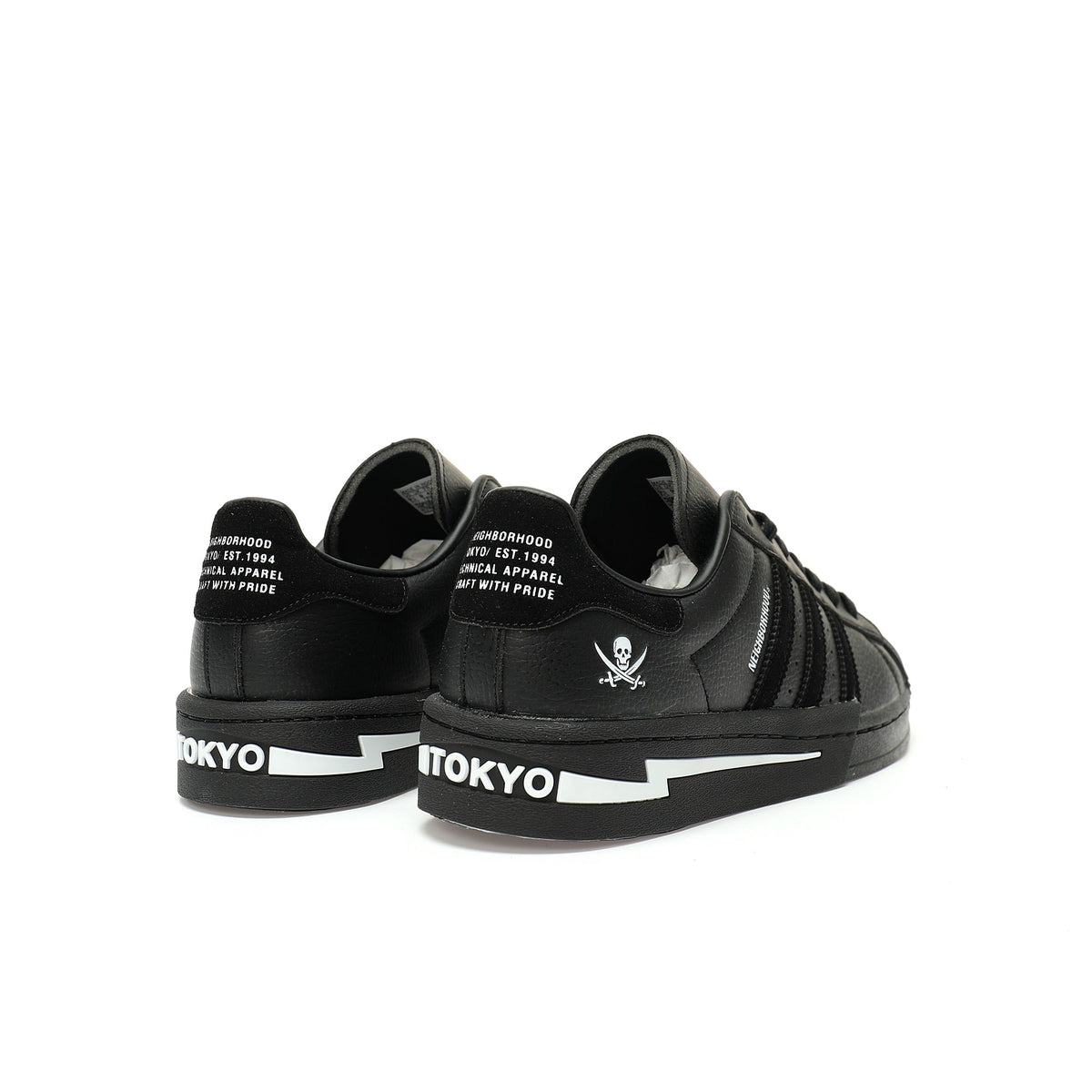 Adidas Originals Superstar Neighborhood ¨C Black Leather Low-Top Sneakers