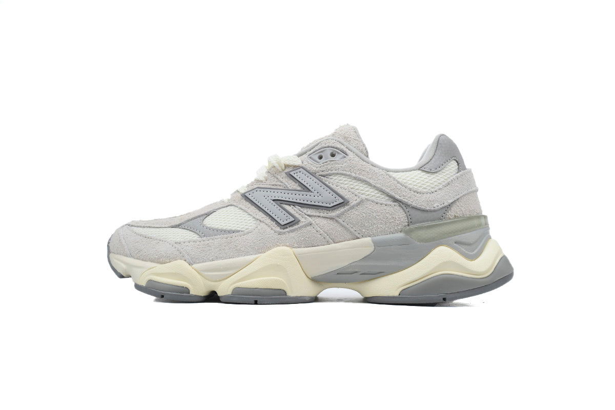 New Balance 9060 Women's & Men's Light Grey Cream Chunky Retro Sneakers
