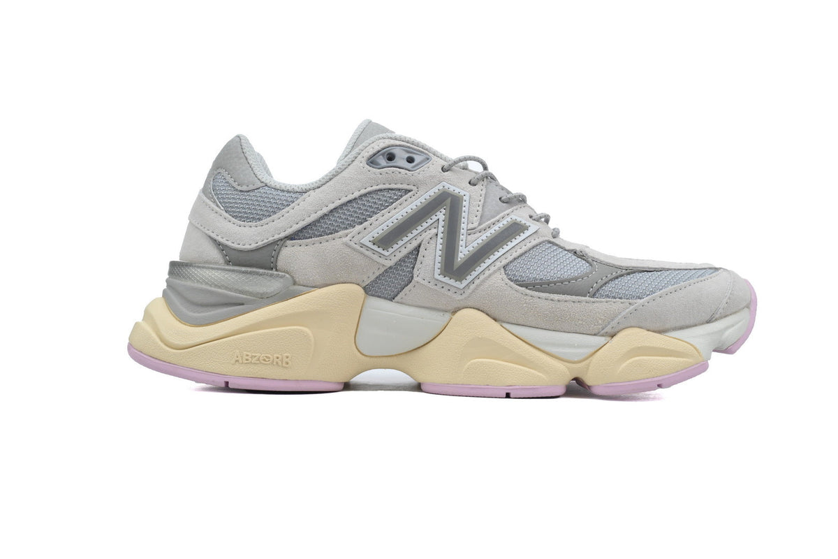 New Balance 9060 Women's & Men's Grey Cream Lilac Chunky Retro Sneakers
