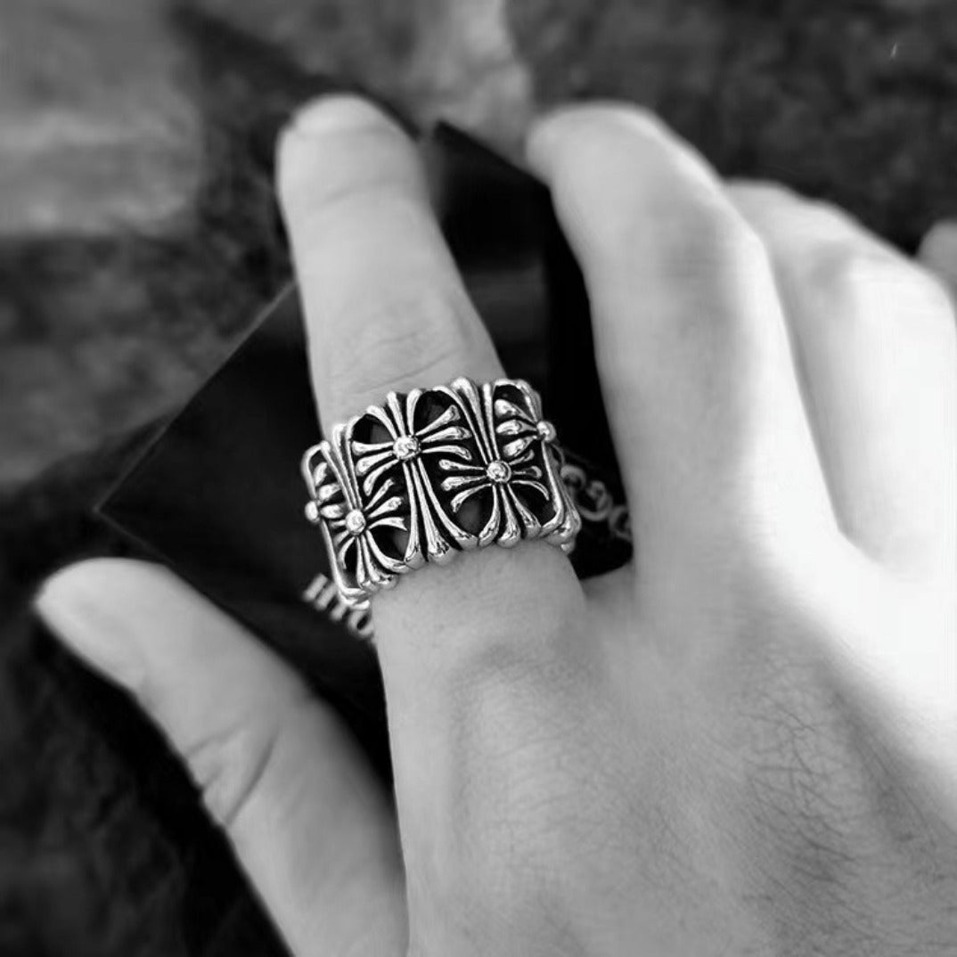 Chrome Heart Ring Vintage Punk