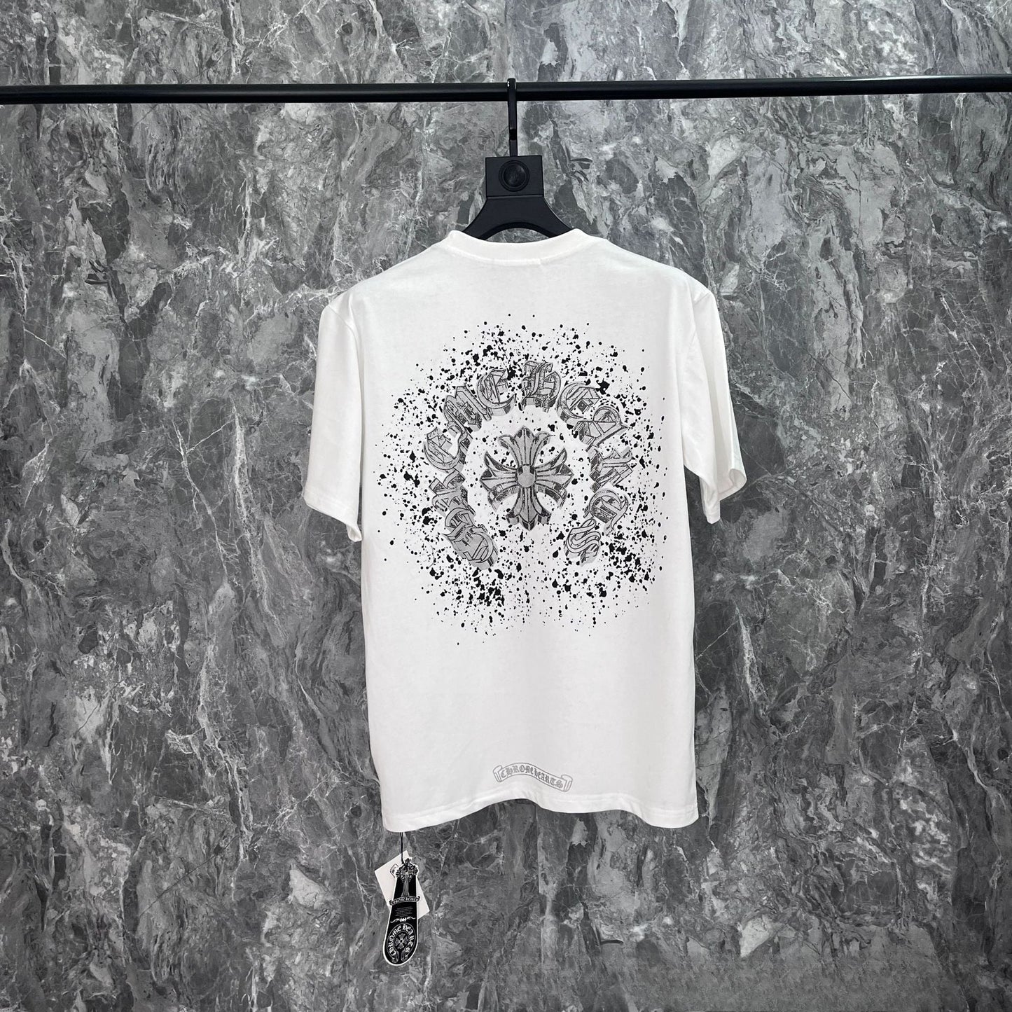 Chrome Heart T Shirts Cross Print Short Sleeve T-Shirt Loose