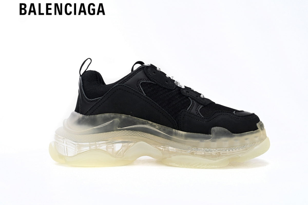 Balenciaga Runner men's shoes  women sneakers ¡ª Blue Mesh, Black & Orange Synthetic Overlays