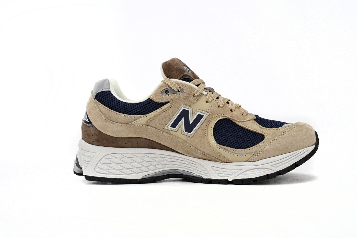 New Balance 2002R Women's & Men's Beige & Navy Retro Lifestyle Sneakers