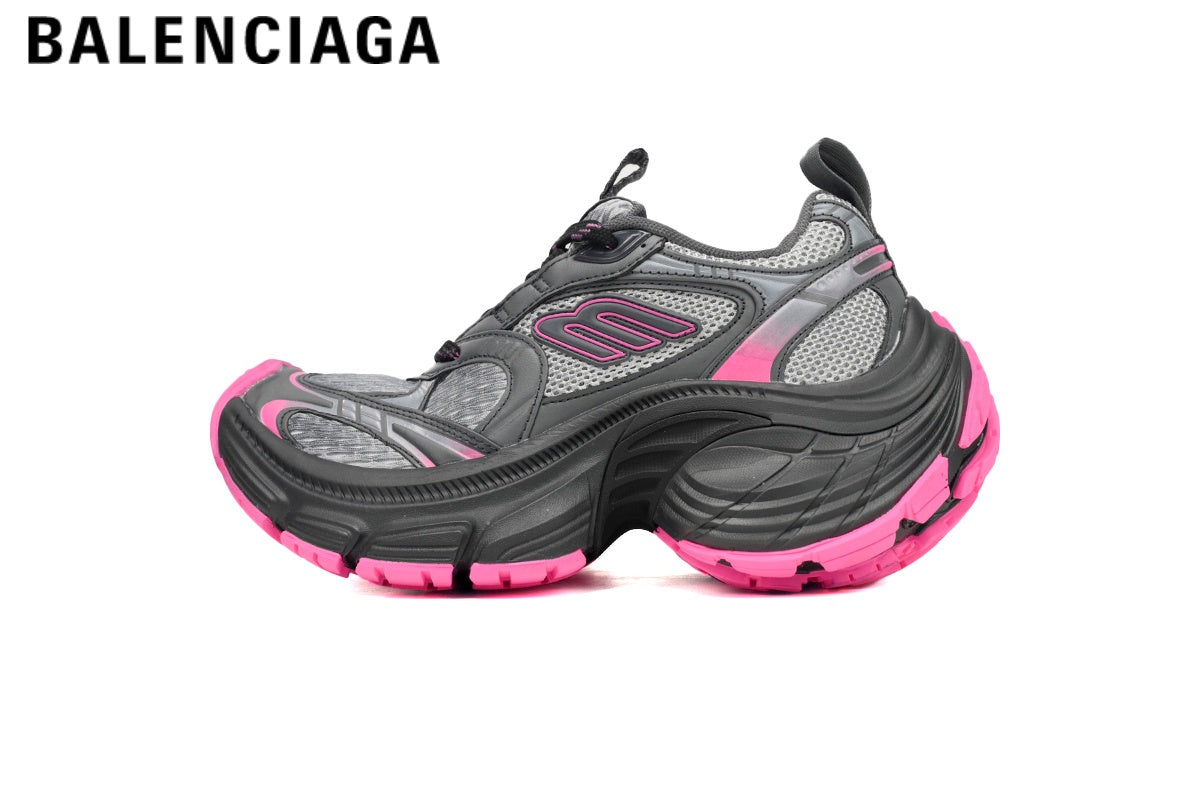 Balenciaga Cargo men's shoes  women sneakers ¡ª Dark Gray / Hot Pink