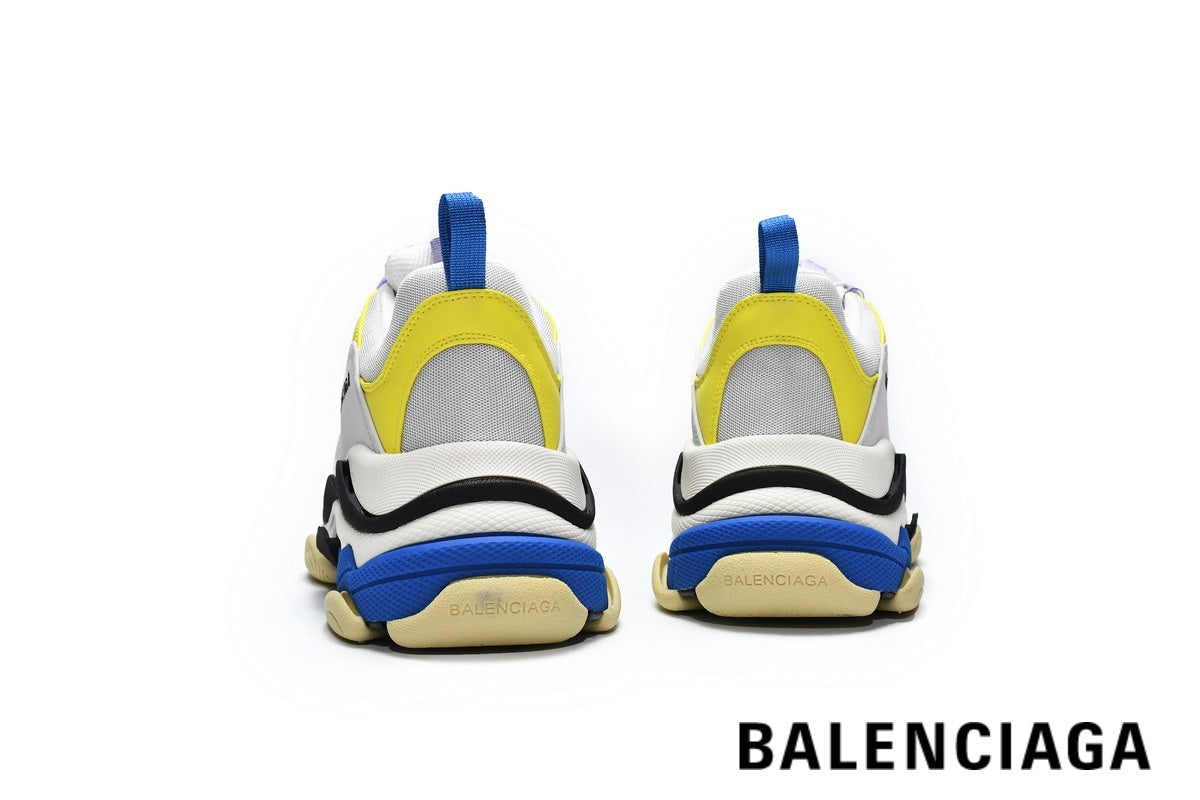 Balenciaga Triple S men's shoes  women sneakers ¨C Grey, Yellow & Purple