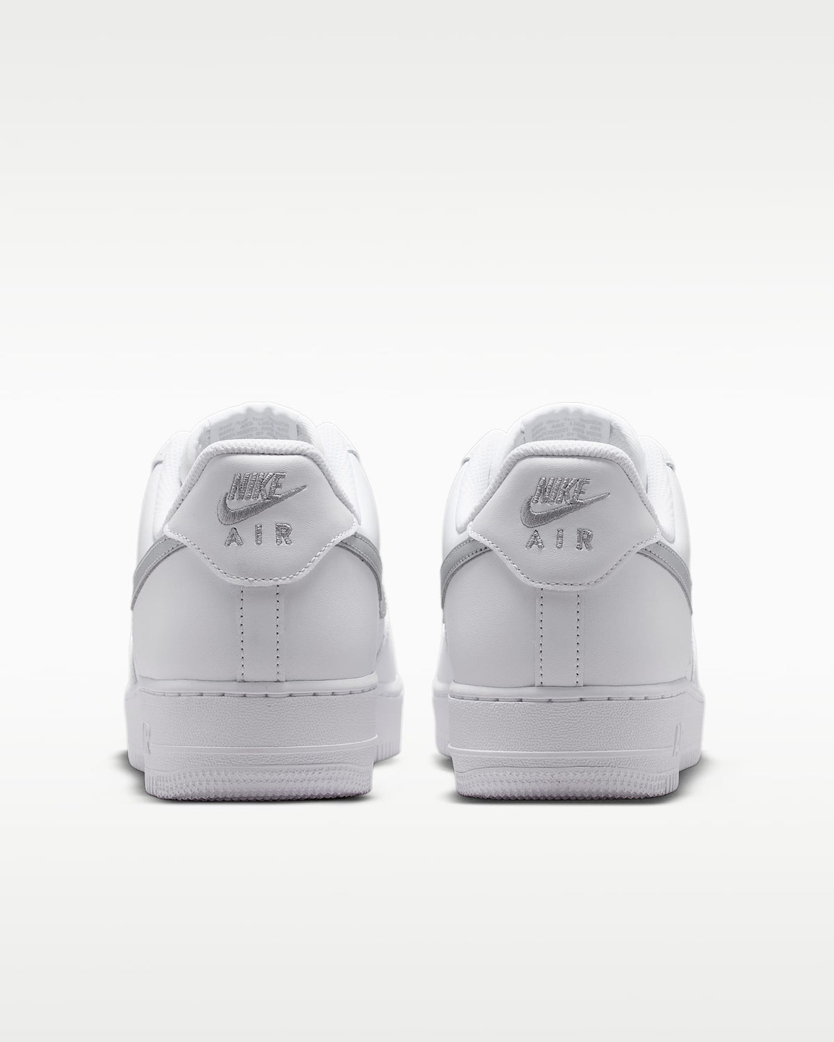 Nike Air Force 1 '07 White Silver Swoosh Sneakers mens low top shoes