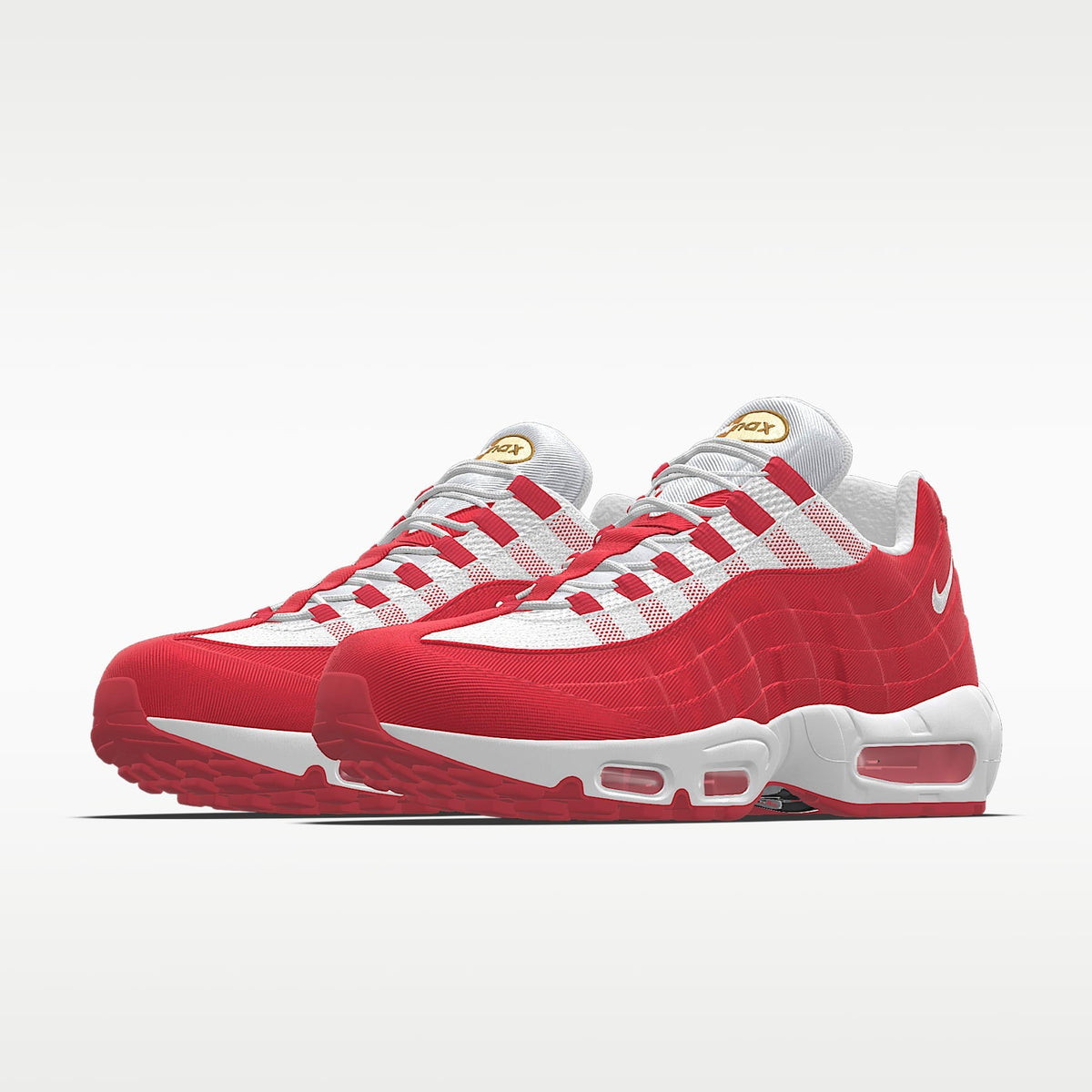 Nike Air Max 95 ¨C White / Red Mesh Athletic Sneakers