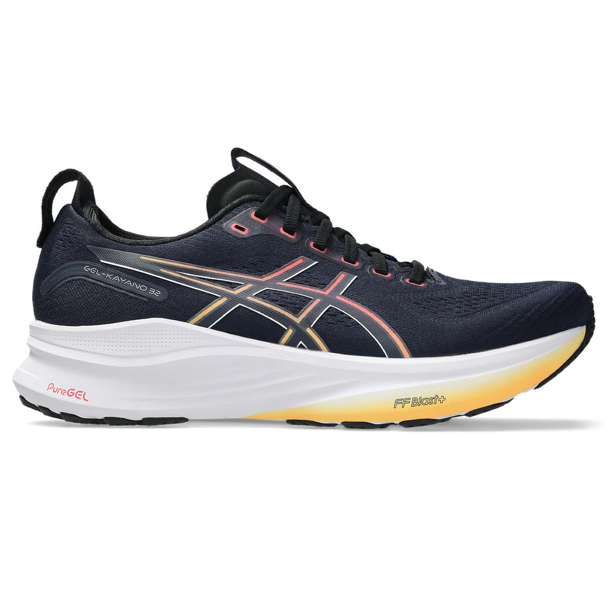 Asics  shoes  neutral running shoes mens  sneakers Gel-Kayano 32 Midnight Navy / Red / Gold