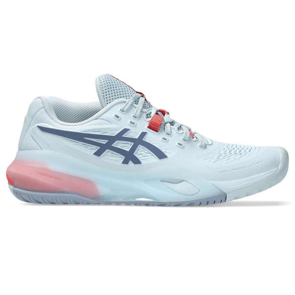 Asics womens shoes  neutral running shoes mens  sneakers Gel-Resolution ¨C Light Sky Blue/Navy/Red Tennis Sneaker