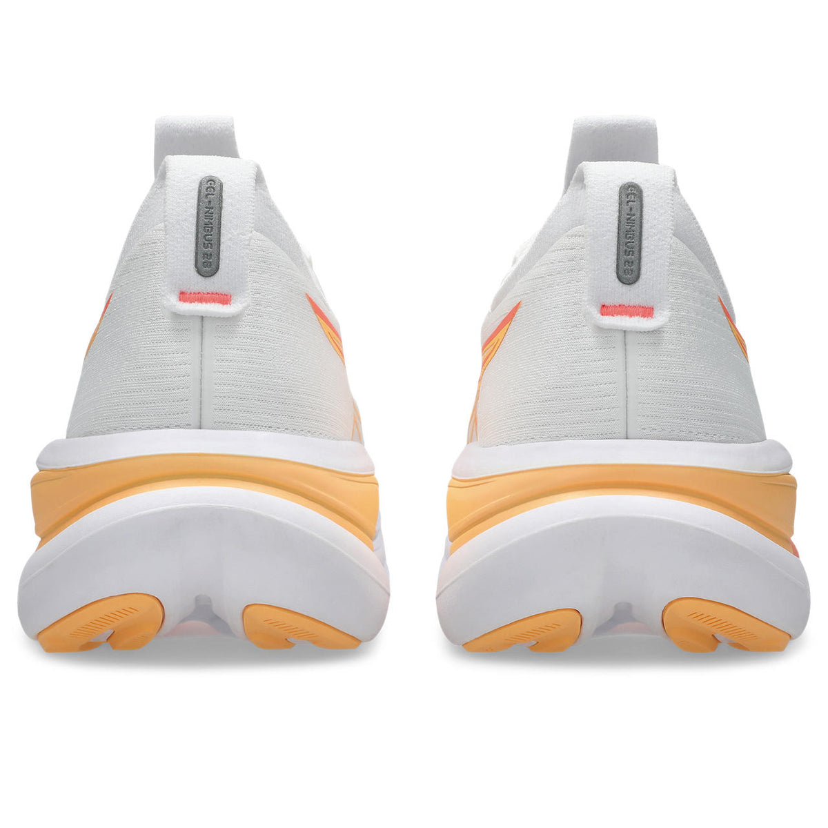 Asics womens shoes  neutral running shoes mens  sneakers Gel-Nimbus 27 White / Orange / Yellow