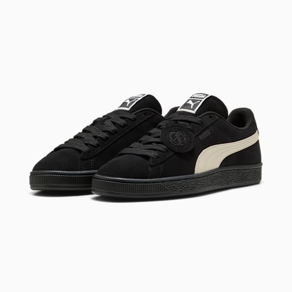 Puma Suede ¡ª Black / Beige / Badge puma shoes for men  womens shoes  roma shoes
