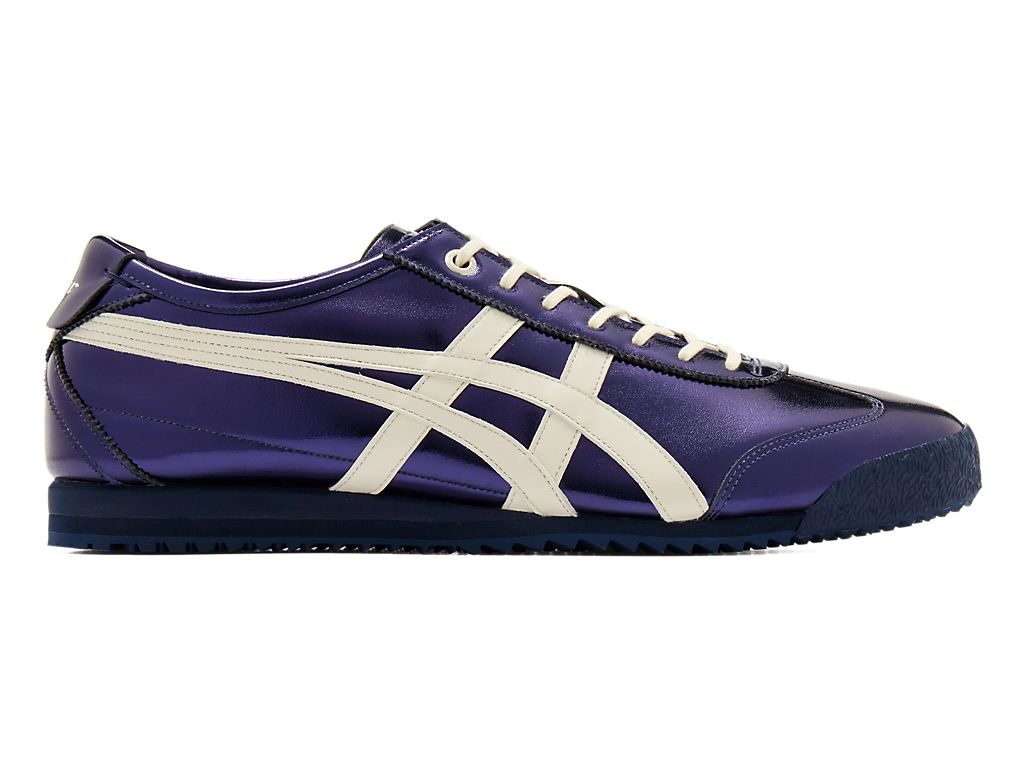 Onitsuka Tiger Mexico 66 Unisex Sneakers ¨C Metallic Purple Off-White Stripe  running shoes women asics mens shoes