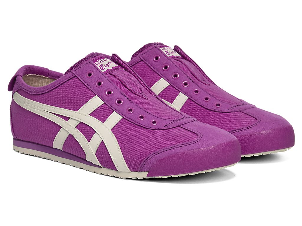 Onitsuka Tiger Mexico 66 Slip-On Unisex Sneakers ¨C Purple White Stripe  running shoes women asics mens shoes