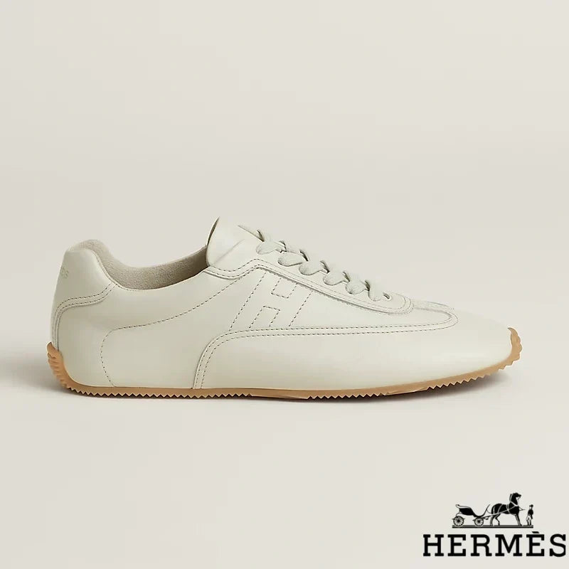 Herm¨¨s Off-White Leather Stitched Sneakers