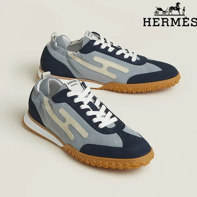 Herm¨¨s Navy Grey Bouncing Sneakers