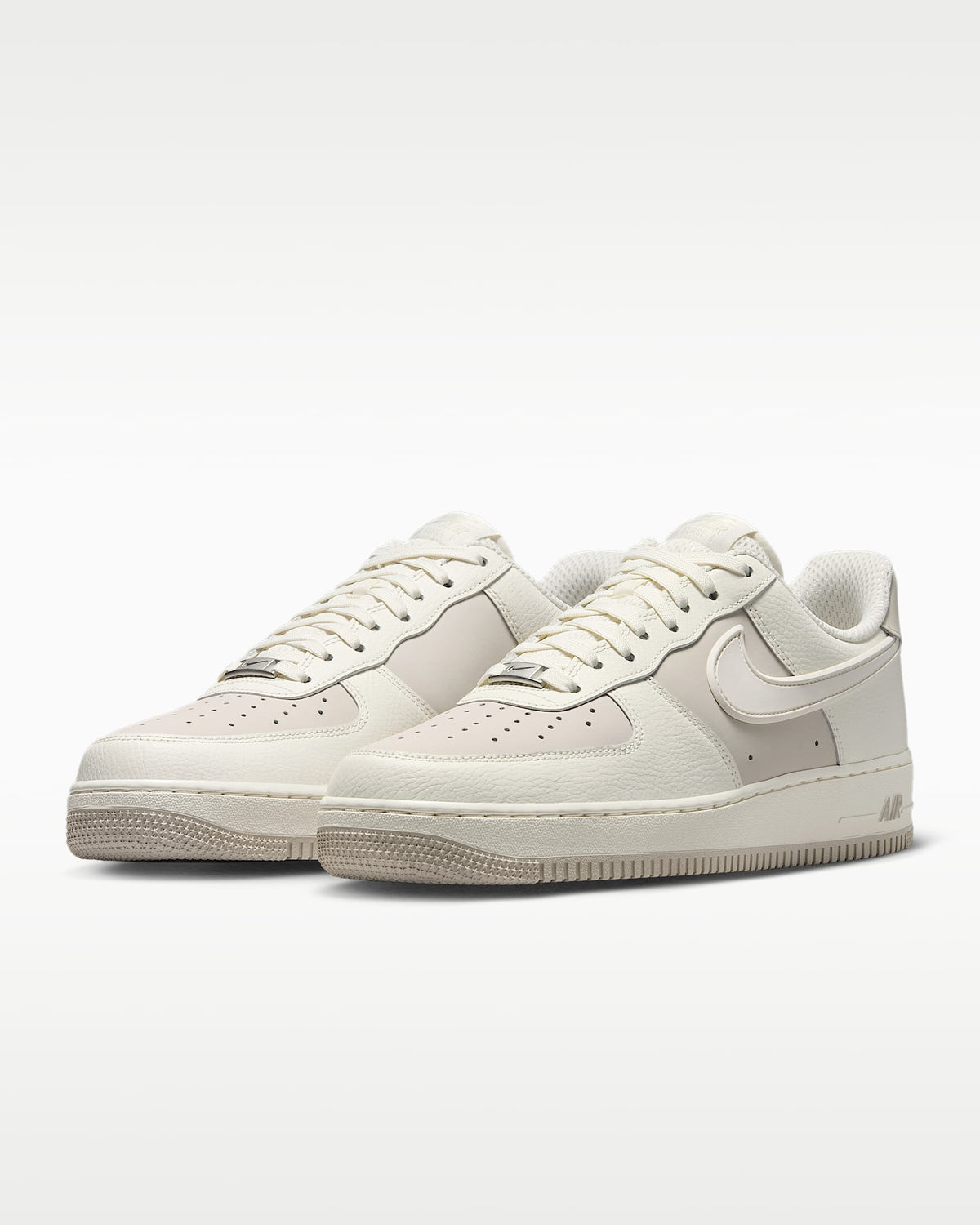 Nike Air Force 1 '07 Cream Light Beige Color Block Sneakers mens low top shoes