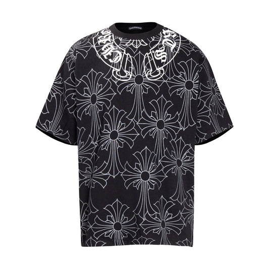 Chrome Heart T Shirts Croatian Horseshoe Full Cross Sanskrit Short Sleeve