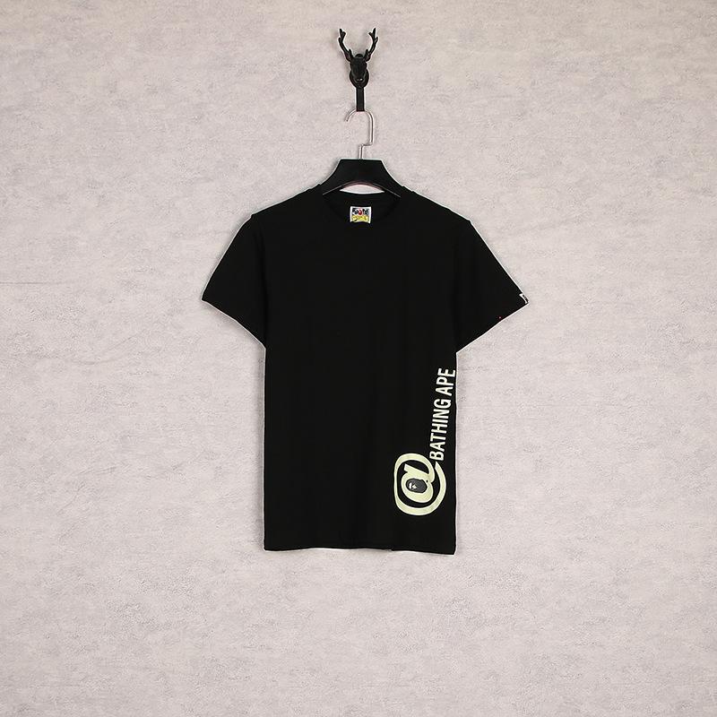 Bathing Ape T-Shirt Printed Casual Round Neck Loose Short Sleeves Short Sleeve Women
