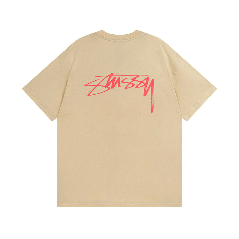 Stussy T-Shirts Casual Loose Couple T-Shirts