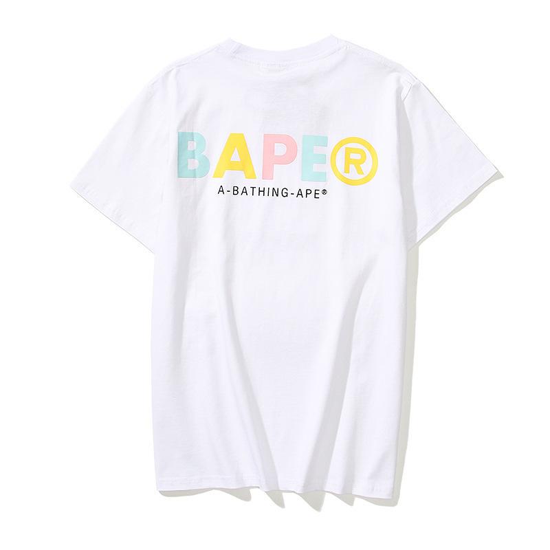 Bathing Ape T-Shirt Summer Loose Leisure Pullover Letter Short Sleeve T-shirt