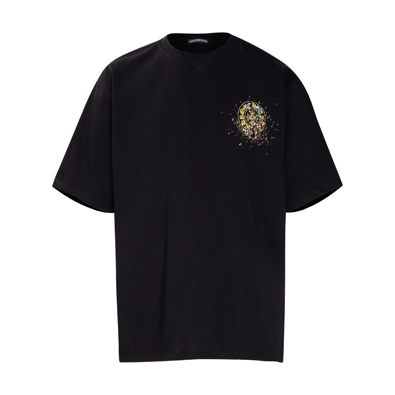 Chrome Heart T Shirts Summer Horseshoe Print Short Sleeve T-Shirt