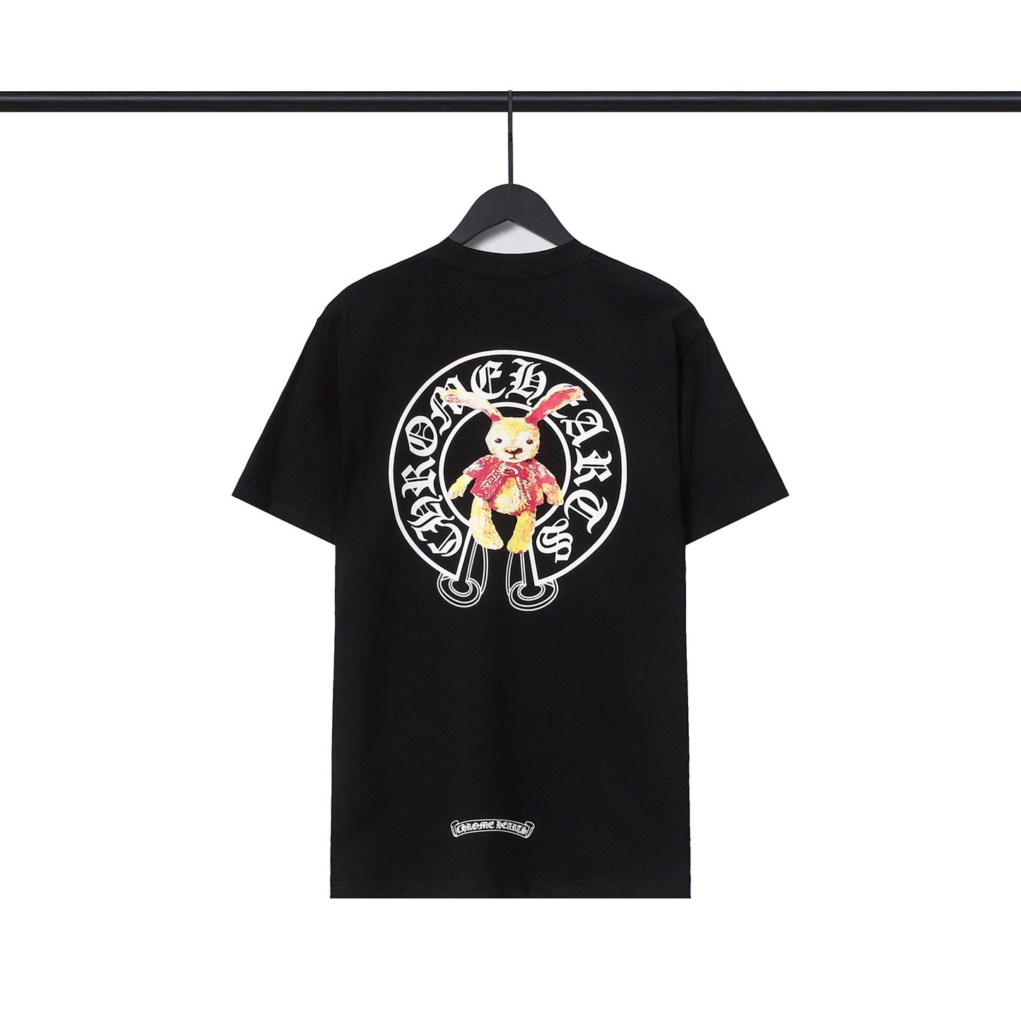 Chrome Heart T Shirts Croix Cross Leather Printed Short Sleeve T-Shirt