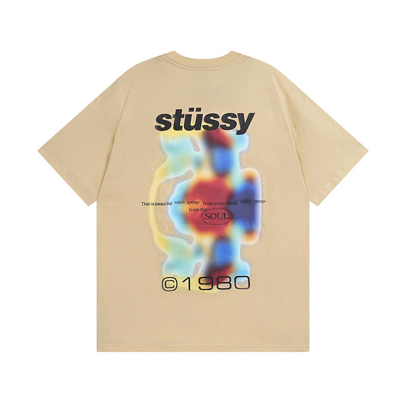 Stussy T-Shirts Casual Loose Couple T-Shirts