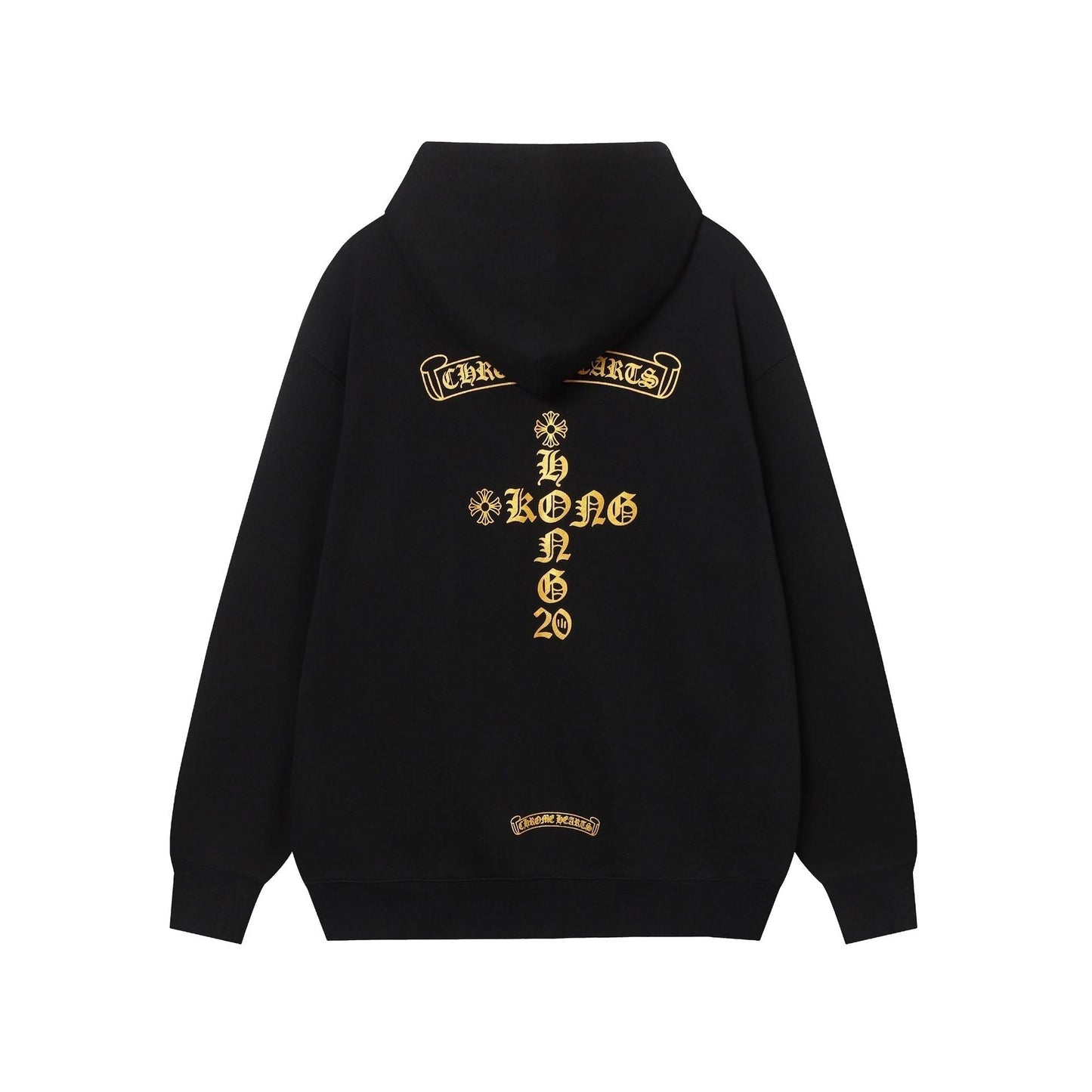 Chrome Heart Hoodie Autumn and winter men and women CH Sanskrit cross full back logo
