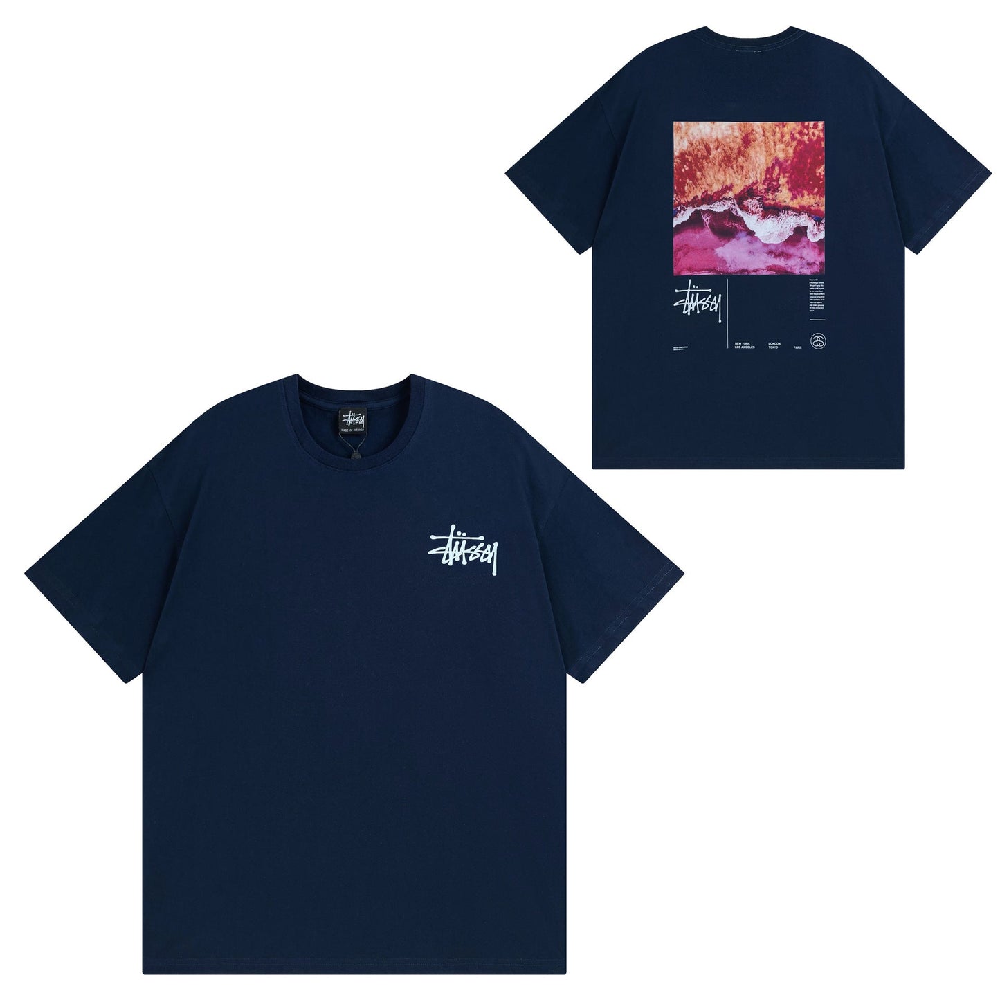 Stussy T-Shirts Casual Versatile Loose T-Shirts Couple