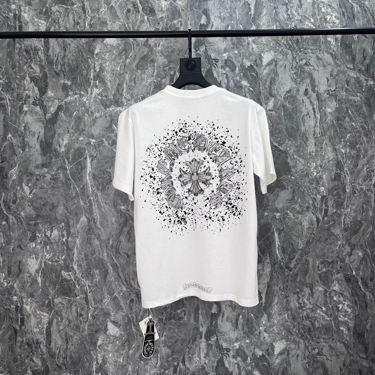 Chrome Heart T Shirts Cross Print Short Sleeve T-Shirt Loose