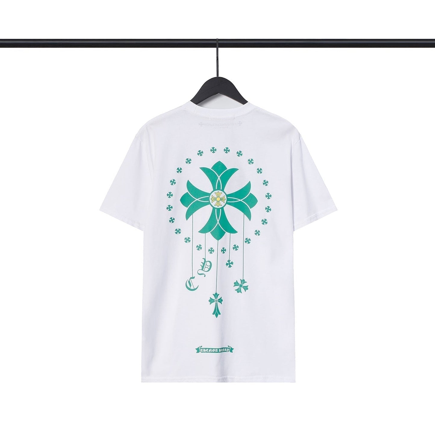 Chrome Heart T Shirts Cross Casual Loose Cotton Crew Neck T-Shirt
