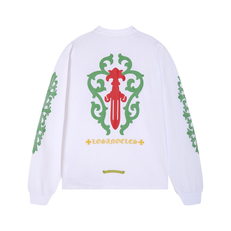 Chrome Heart T Shirts Rose Cross Vine Sword Long Sleeve